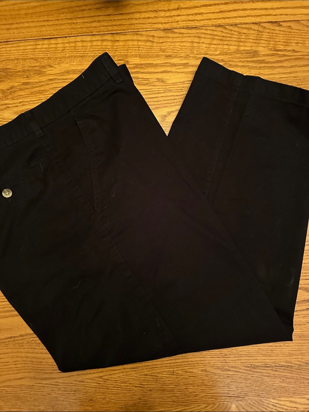Men's Black Dress Pants - Classic Straight Fit Sz 44x30